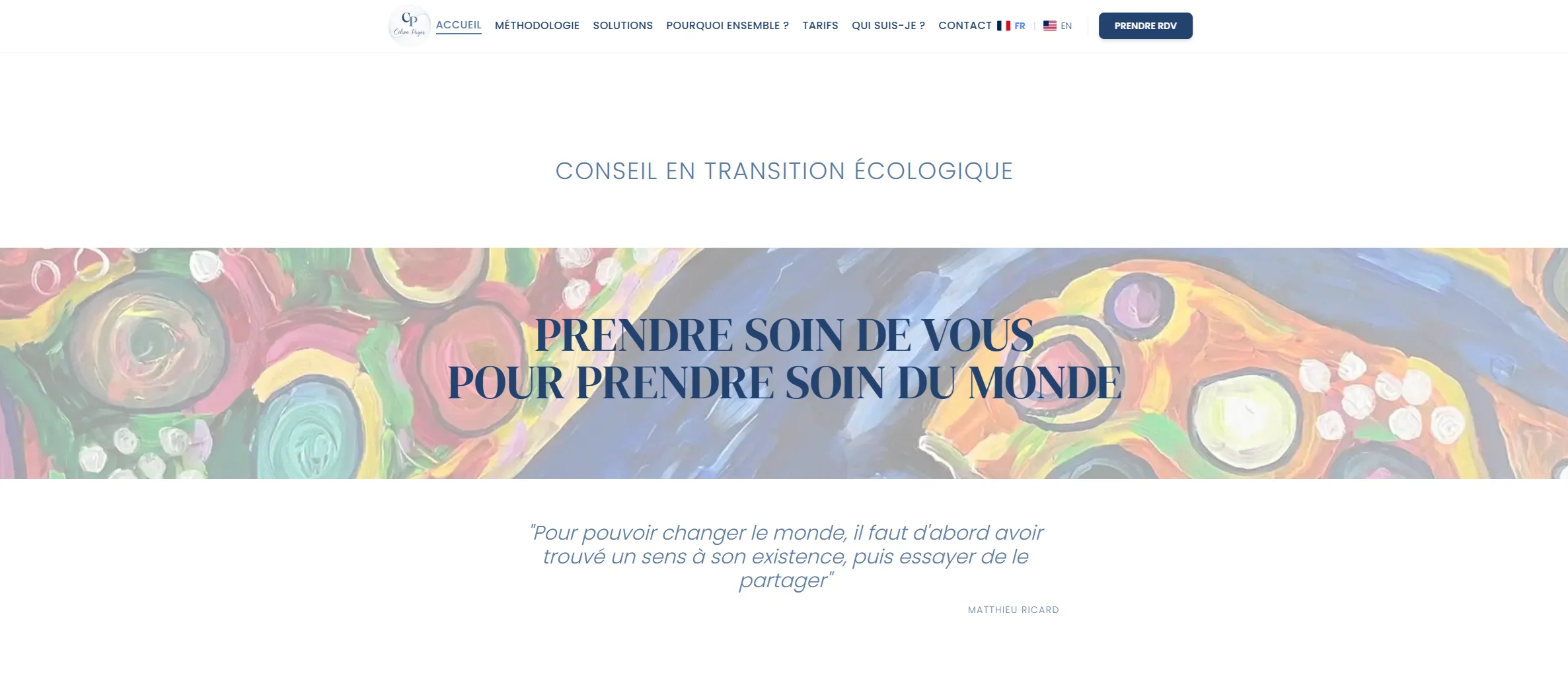 Capture d'écran du site Céline Pagès Consulting